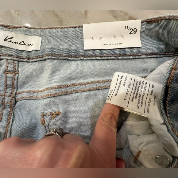 NWT KanCan Anya High Rise Super Skinny Jeans light wash distressed  Sz 11 / 29 - Picture 6 of 14